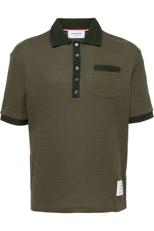 Thom Browne Playera tipo polo con costuras abiertas