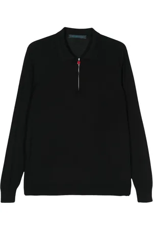 Kiton Playera tipo polo con manga larga