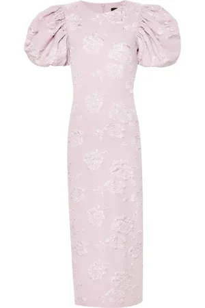 ROTATE Vestido midi con motivo en jacquard