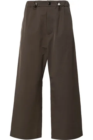 Nanushka Pantalones rectos con cordones en la pretina