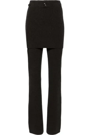 Nanushka Pantalones tejidos de canalé Basy