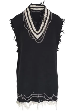 R13 Vestido con detalle de cadena