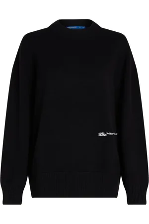Karl Lagerfeld Suéter con logo en intarsia