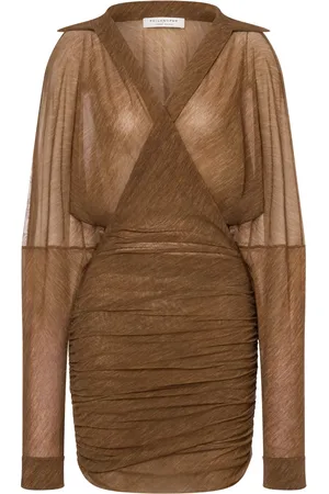 Serafini Vestido corto con diseño fruncido