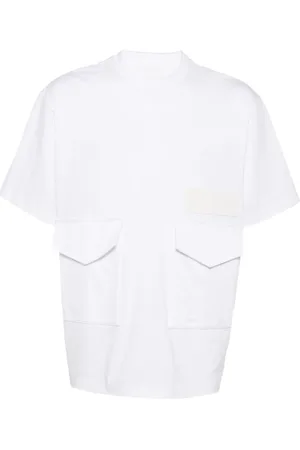 SACAI Playera con cuello redondo