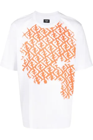 Fendi Playera oversize con cuello redondo y monograma estampado