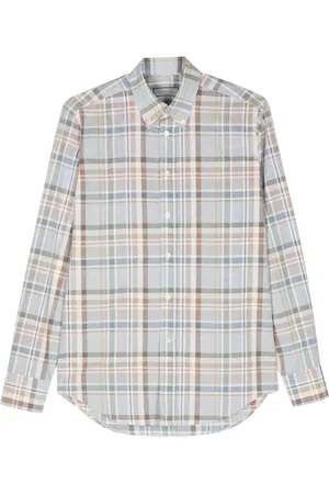 CANALI Camisa con cuadros estampados