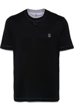 Brunello Cucinelli Playera con logo bordado