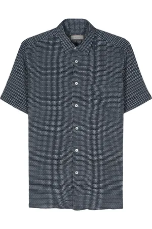 CANALI Camisa con estampado geométrico