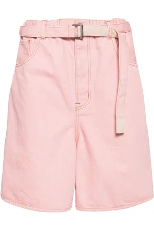 SACAI Shorts de mezclilla con cinturón