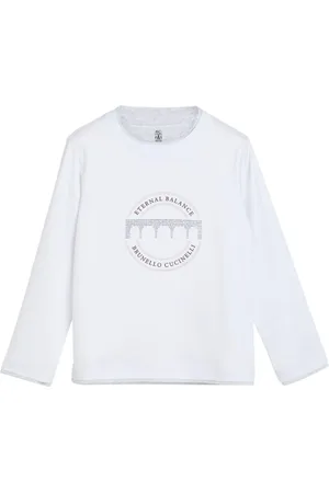 Brunello Cucinelli Playera estampada a capas