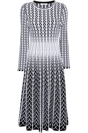 ANTONINO VALENTI Vestido midi con rayas estampadas