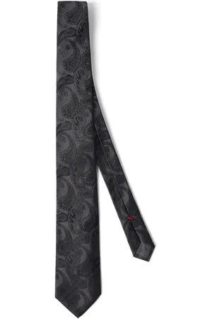 Brunello Cucinelli Corbata de seda con motivo en jacquard