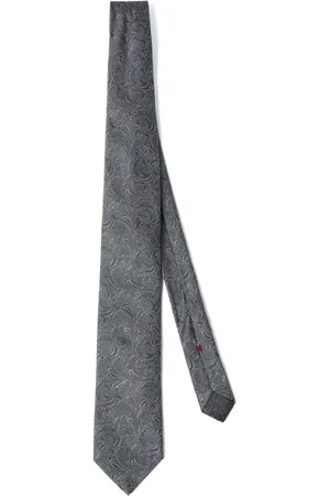 Brunello Cucinelli Corbata de seda con motivo en jacquard