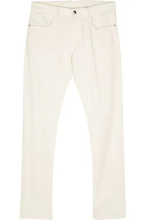 CANALI Pantalones rectos con costuras del mismo tono