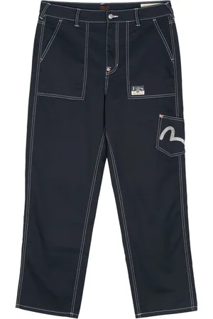 Evisu Pantalones con costuras en contraste