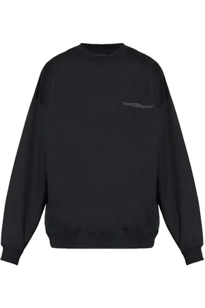 Y-3 Sudadera con cuello redondo y logo estampado