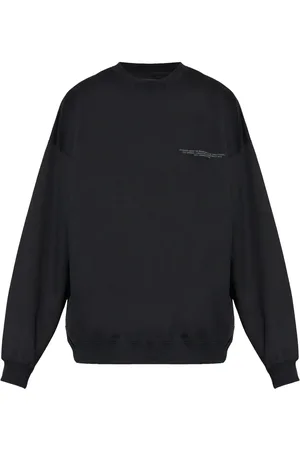 Y-3 Sudadera con cuello redondo y logo estampado