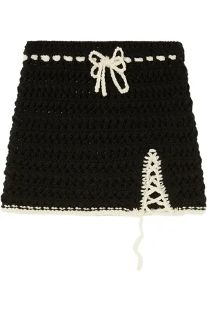 Alanui Falda tejida de crochet