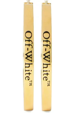 OFF-WHITE Arracadas con logo grabado