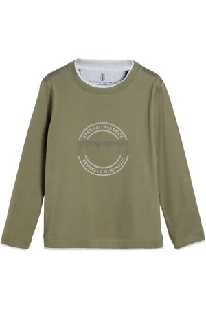 Brunello Cucinelli Playera estampada a capas