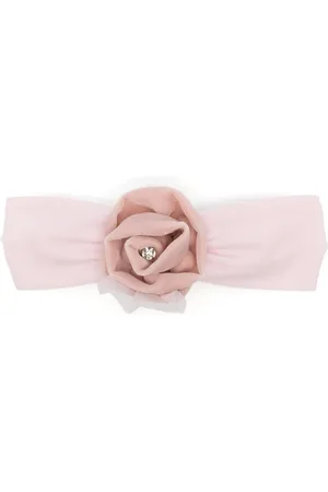MONNALISA Diadema de terciopelo con detalle de rosa