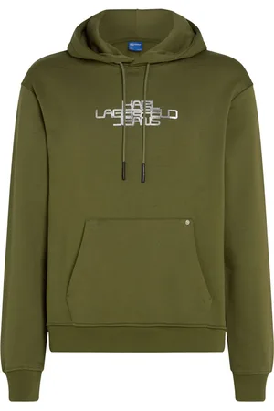 Karl Lagerfeld Hoodie con cordones y logo