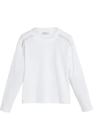 Brunello Cucinelli Playera con detalle de cadena Monili