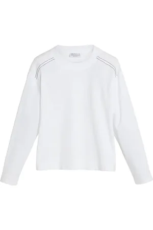 Brunello Cucinelli Playera con detalle de cadena Monili