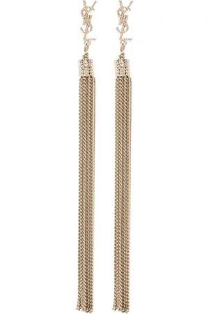 Saint Laurent Aretes con borlas tipo cadena Loulou