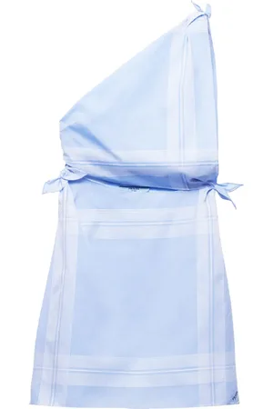 Prada Vestido corto con motivo de cuadros