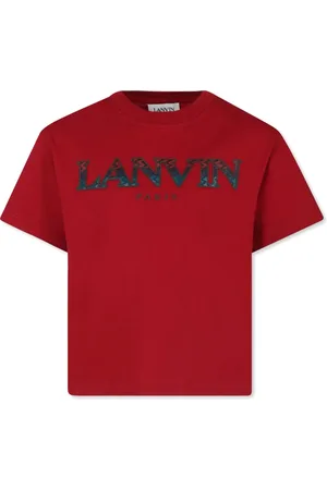 Lanvin Playera con cuello redondo y logo bordado