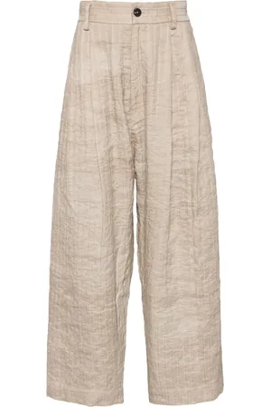 ZIGGY CHEN Pantalones anchos con motivo de rayas