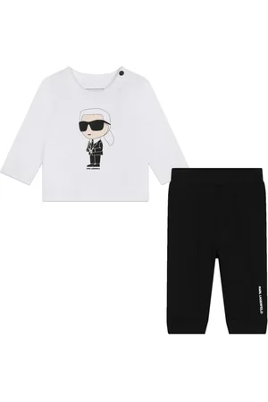 Karl Lagerfeld Set de leggins y playera con logo estampado