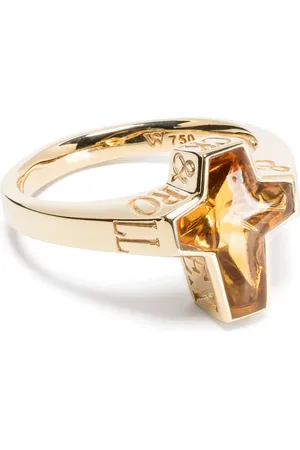 STEPHEN WEBSTER Anillo Rock Star en oro amarillo reciclado de 18kt con citrino