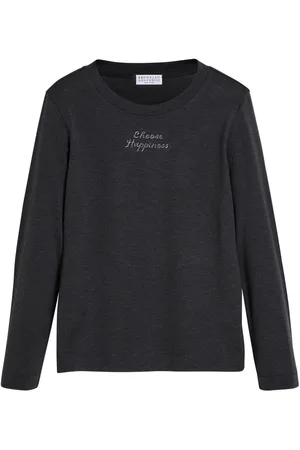 Brunello Cucinelli Playera con motivo bordado