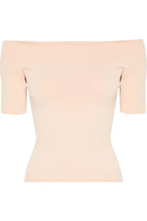 Alexander McQueen Top tejido con hombros descubiertos