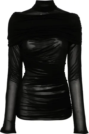 MUGLER Top fruncido