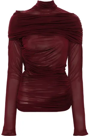 MUGLER Top fruncido