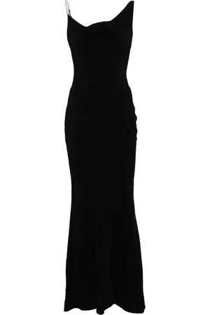 MUGLER Vestido de fiesta con detalle metalizado