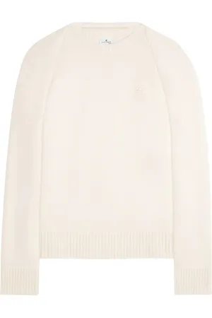 Courrèges Suéter a capas con logo bordado