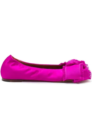 Lanvin Flats satinados con moño
