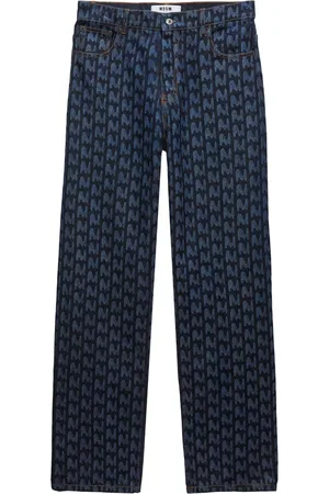Msgm Jeans con monograma estampado