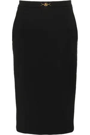 Elisabetta Franchi Falda lápiz midi con placa del logo