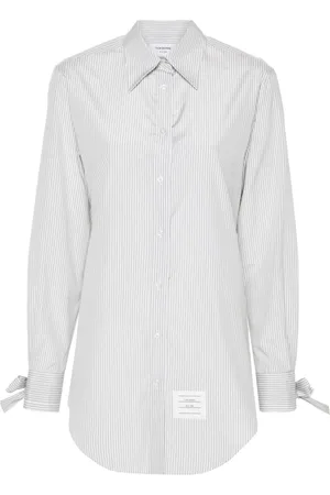 Thom Browne Vestido camisero con moño en los puños