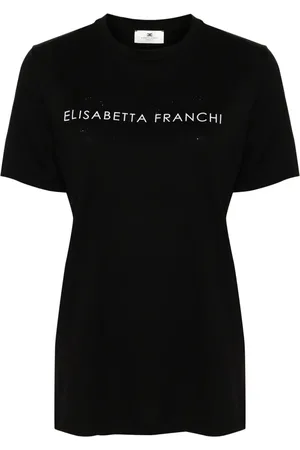 Elisabetta Franchi Playera con logo de strass