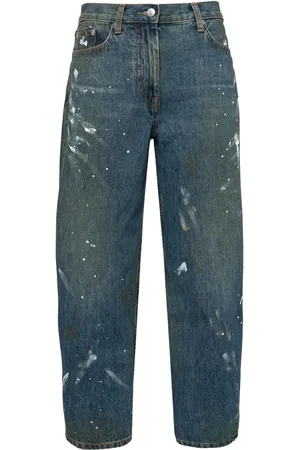Helmut Lang Jeans anchos con motivo de pintura