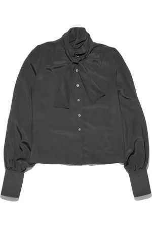 ENFANTS RICHES DEPRIMES Crepe-de-chine pussy-bow shirt