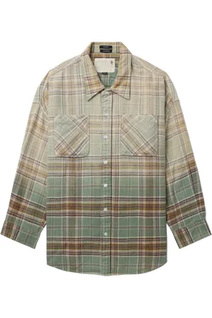 R13 Camisa work con hombros caídos