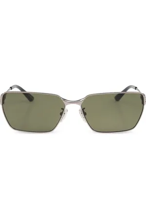 Balenciaga Lentes de sol con armazón rectangular con placa BB